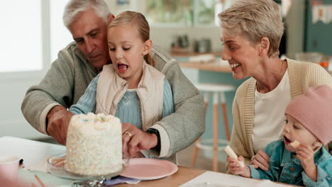 Geburtstag,-Kuchen-Und-Großeltern-Feiern