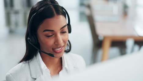 Customer-service,-computer-video-call