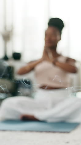 Yoga,-Incienso-O-Mujer-En-Meditación-De-Oración