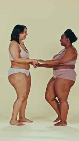 Body-positive,-diversity-and-women-holding-hands