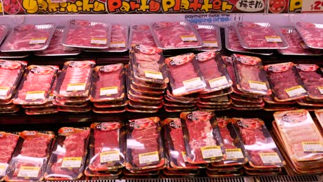 Singapore-orchad-road-1-june-2021,-raw-red-meat-display-for-sale-at-fair-price-shop