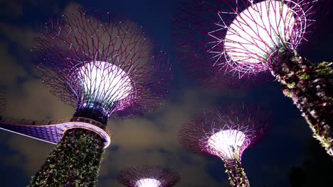 Singapore-10-june-2022-lighting-on-gardens-by-the-bay-at-night-,