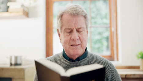 Old-man,-reading-and-holy-religion-bible-for-pray