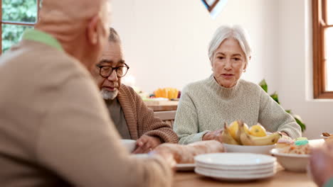Food,-tea-party-and-happy-with-elderly-friends