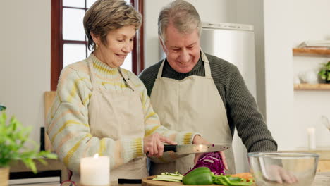 Home,-kitchen-and-old-couple-with-food