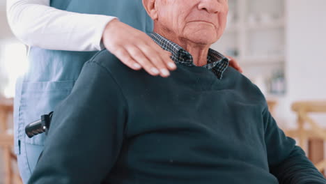 Wheelchair,-nurse-and-senior-man-holding-hands