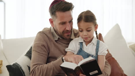 Religión,-Lectura-Y-Padre-Con-Libro