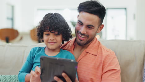 Father,-kid-and-tablet-for-home-education