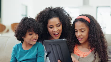 Mother,-kids-and-tablet-for-home-education