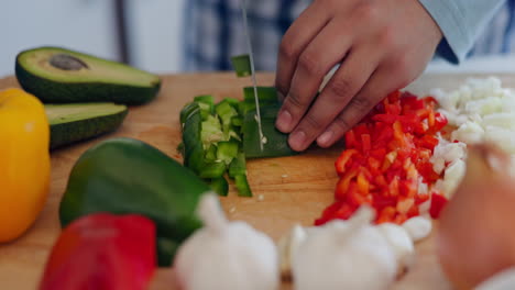 Cooking,-healthy-food-and-hands-with-knife
