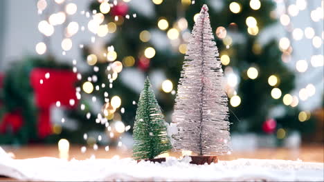 árboles-De-Navidad,-Mini-O-Luces-Para-Fiestas