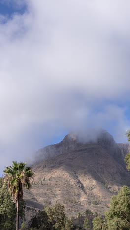 Trockene-Vulkanlandschaft-Auf-Gran-Canaria,-Vertikales-Video
