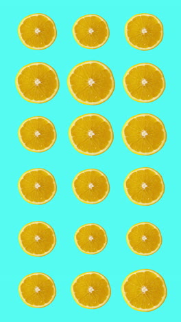 pattern-of-animated-oranges-in-vertical