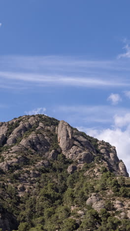 montserrat-mountain,-Calalonia,-Spain-in-vertical