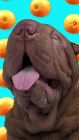 shar-pei-dog-with-fruit-in-vertical
