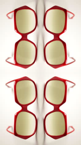 Gafas-De-Sol-Retro-Hechas-En-Patrón-Abstracto-En-Vertical