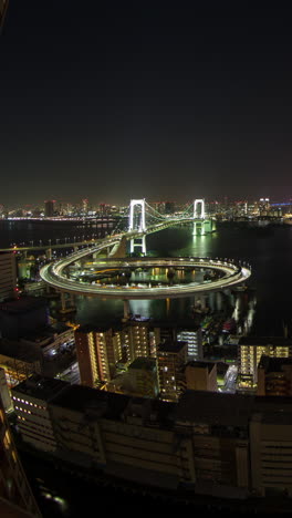 Tokio-Japan-Stadt-Regenbogenbrücke-Skyline-Hafen