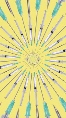 Spritzen-In-Einem-Kreisförmigen-Abstrakten-Muster-Vertikal-Gemacht