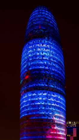 torre-agbar-in-barcelona,-spain-in-vertical