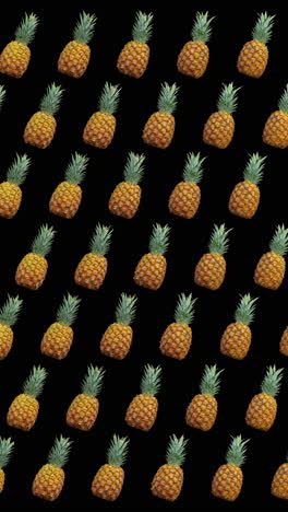 Muster-Aus-Animierten-Ananas-In-Vertikaler
