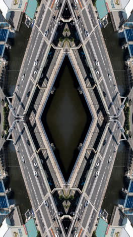 mirror-footage-of-traffic-on-highway-Tokyo-vertical