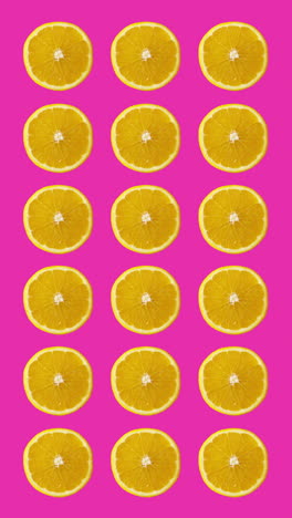 pattern-of-animated-oranges-in-vertical