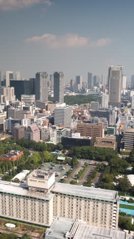 Die-Skyline-Von-Tokio-Wurde-Von-Einem-Hoch-Gelegenen-Aussichtspunkt-In-Vertikaler-Richtung-Aufgenommen