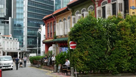 Singapur-China-Town-1.-Juni-2022-Chinatown-Mit-Chinesischen-Gebäuden,-Restaurants