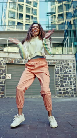 Dance,-hip-hop-and-woman-in-city-with-fashion