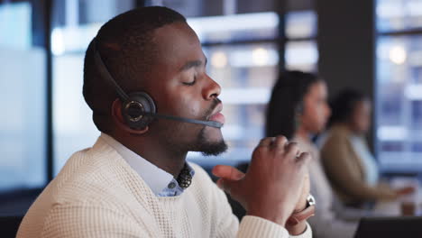 Telemarketing,-crm-and-black-man-with-customer