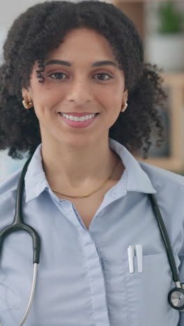 Doctor,-face-and-woman-with-stethoscope