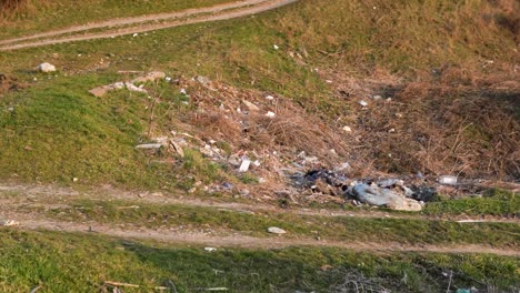 Garbage-pollution-at-open-area-in-open-field