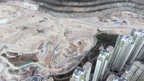 Stadtentwicklungsgelände-Für-Wohnungsbau-In-Hongkong,-Luftbild
