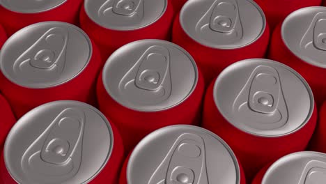 Animated-tilt-shot-of-red-soda-cans