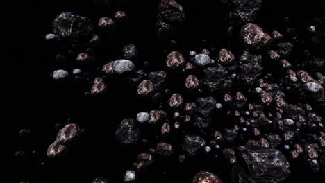 a-collection-of-asteroids-in-dark-space