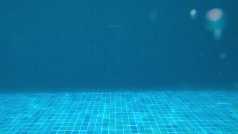 POV-Slow-Motion-Shot-Of-A-Man-Jump-standing-Into-an-empty-Pool-with-clear-blue-water