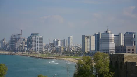A-view-of-Tel-Aviv,-Israel-and-the-construction-taking-place-there