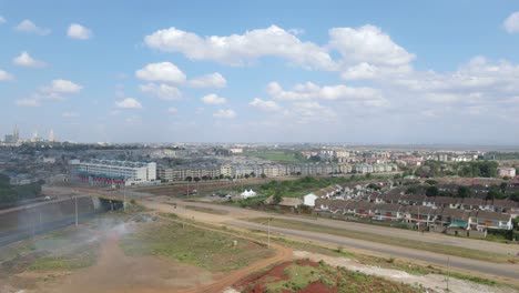 Panorama-of-Kibera,-the-largest-slum-in-Nairobi