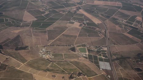 Aerial-shot-of-some-dry-rural-farmland