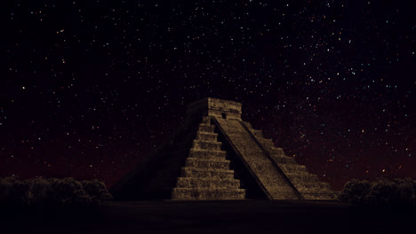 Piramide-Mexico-De-Noche