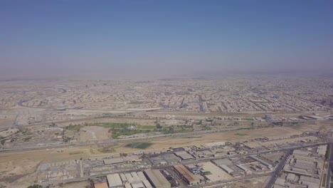 Aerial-view-of-Dammam-city-view-with-corniche-in-the-back-and-Dammam-Housing