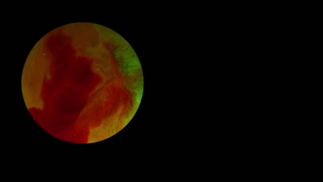 Abstrakter-Brauner,-Roter-Und-Grüner-Planet-Mit-Beweglicher-Oberfläche-Breit