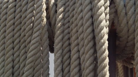 pan-down-of-ropes-on-tall-ship