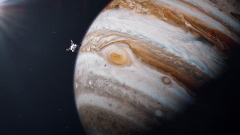 Near-Future-Spaceship-Flying-Past-Jupiter