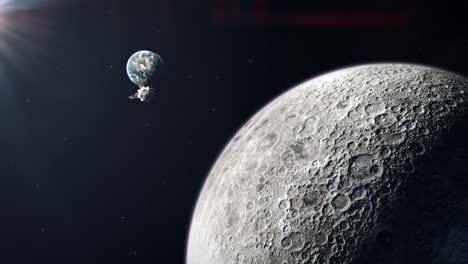 Near-Future-Spaceship-Flying-Past-The-Moon