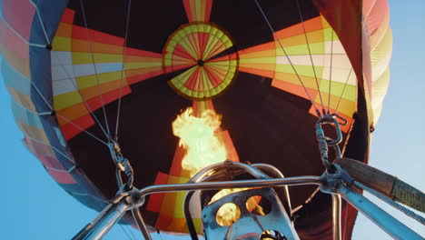 Gas-burner-blowing-up-hot-air-balloon