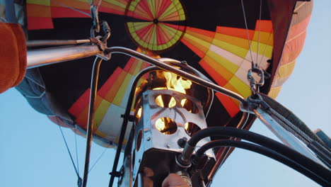Gas-burner-blowing-up-hot-air-balloon
