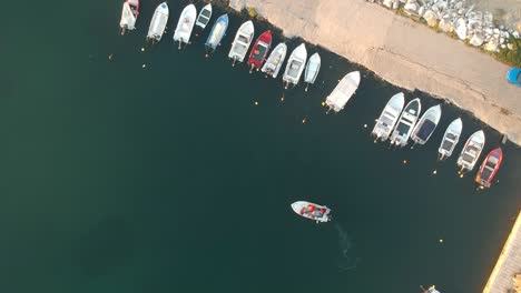 Drone-capture-of-boats-over-a-pontoon-in-Greece