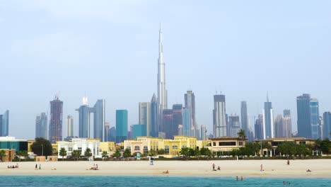 Scenery-Of-Modern-High-Rise-Buildings-On-Luxurious-City-Of-Dubai-In-United-Arab-Emirates