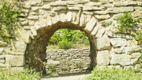 4K-close-up-shot-of-small-window-at-the-Ruins-of-St